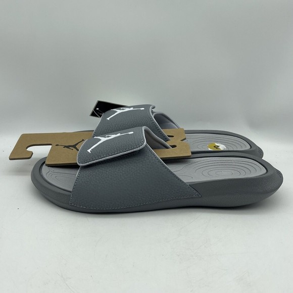 Nike Air Jordan Hydro 6 Slide Sandals 881473-004 Cool Grey White Wolf Grey Sz 8 - Picture 4 of 5
